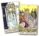 The High priestess, the Empress