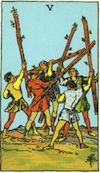 Tarot Five of Wands