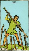 Tarot Seven of Wands